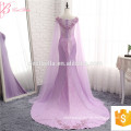 OY085 New Arrived Royal Purple Lace Appliqued Sexy Idian Mermaid Bling Wedding Dress